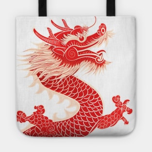 Chinese Dragon 7: Chinese New Year, Year of the Dragon on a light (Kicked Out) background Tote