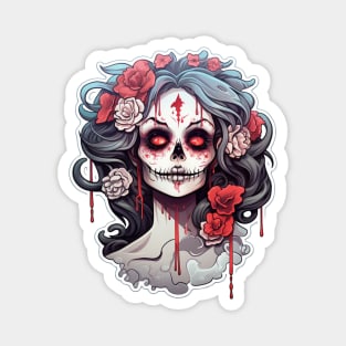 Muerta Calaca Calavera Day of the Dead Magnet