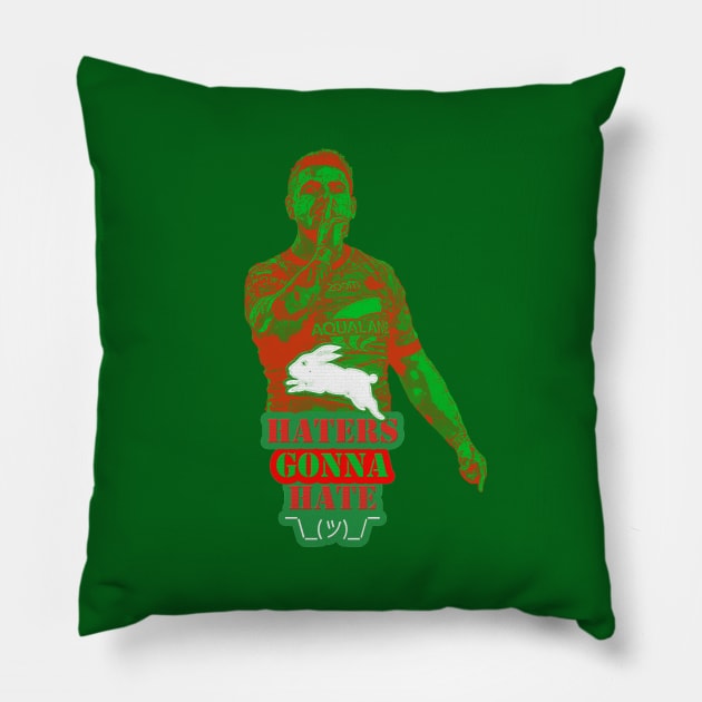 South Sydney Rabbitohs - Latrell Mitchell - HATERS GONNA HATE Pillow by OG Ballers