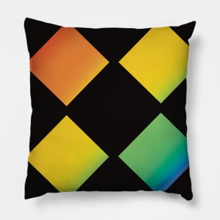 Rainbow checker Pillow