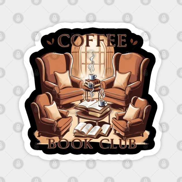 Coffee Book Club Magnet by SR8891