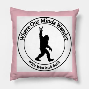 Where Our Minds Wander large chest logo Bigfoot Pillow