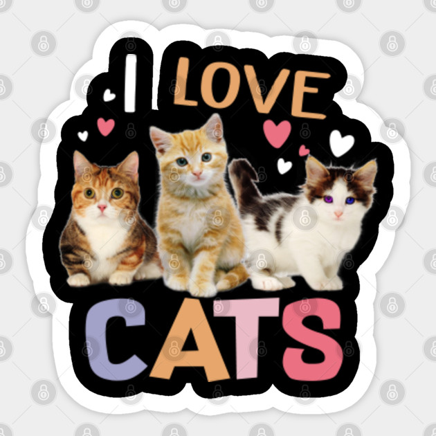 I Love Cats Cat Lover I Love Kittens Tee For Man Woman I