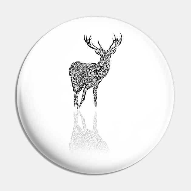 Red deer Pin by JORDYGRAPH