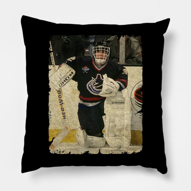 Arturs Irbe - Vancouver Canucks, 1998 Pillow by Momogi Project