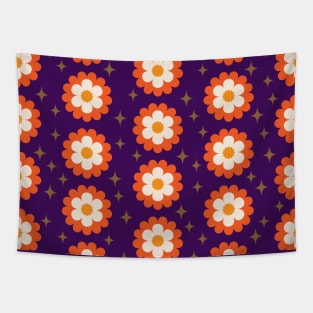 70s Flower Power Daisy Pattern Tapestry