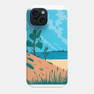 Indiana Dunes National Park  in Northwestern Indiana United States WPA Poster Art Color Phone Case