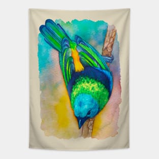 The watercolor bird Tapestry