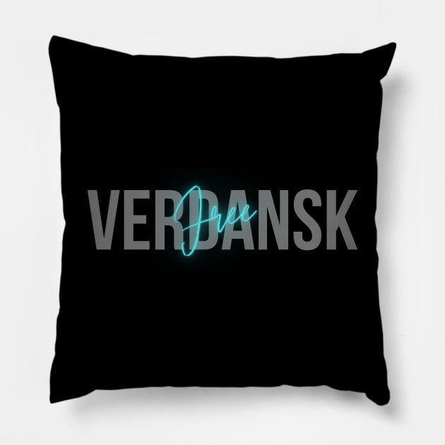 Free Verdansk - Blue Pillow by DeaconFrostDesigns