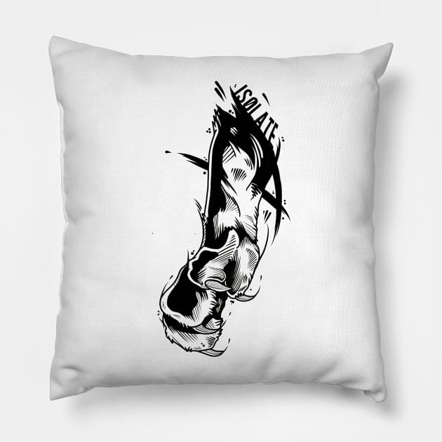 Isolation Claw Pillow by Scottconnick