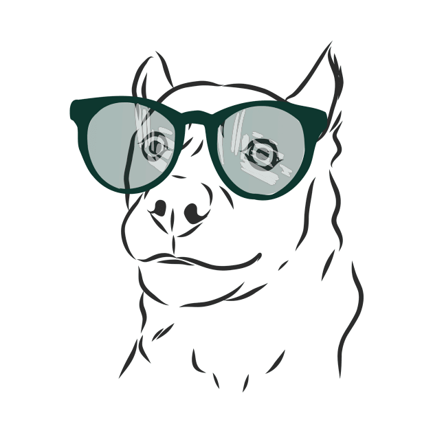 dog in fashionable dark glasses by Elala