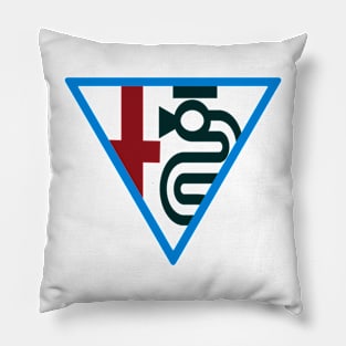 Minimal triangular logo of an Italian carmaker Pillow