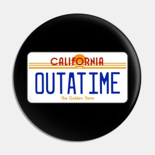 OUTATIME California License Plate Pin