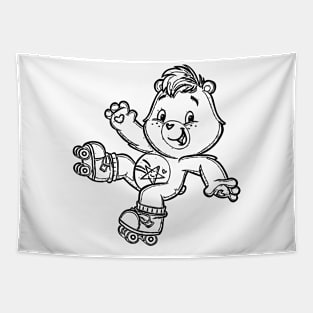 caring bear with roller skates Tapestry