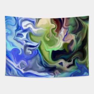 Earth Planet Pattern Tapestry