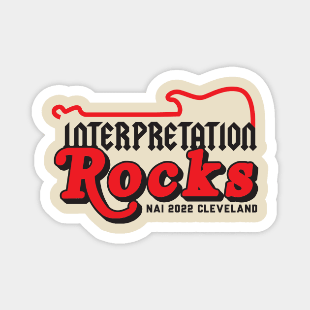 NAI 2022: Interpretation Rocks (Red and Black) Magnet by pcaputo@interpnet.com