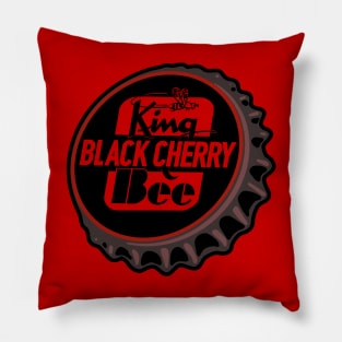 Vintage King Bee Black Cherry Soda Bottlecap Pillow