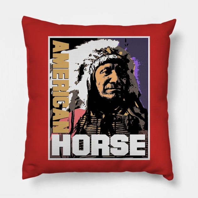 American Horse-2 Pillow by truthtopower