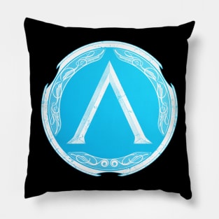 Spartan Warrior Lambda Symbol Pillow