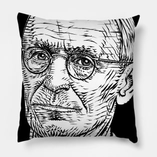 HERMANN HESSE ink portrait Pillow