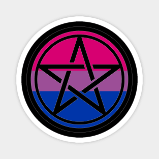 Large Print Pentacle LGBT Flag Bisexual Magnet