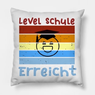 Level Schule erreicht Smiley Schulbeginn T shirt Pillow