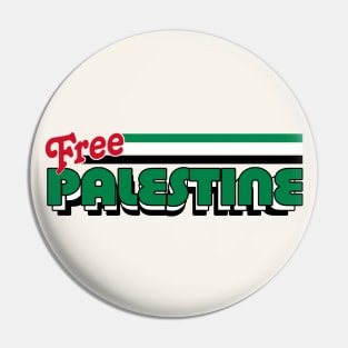 Free Palestine / Retro Style Design Pin