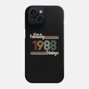 Vintage Born in February 1988 Phone Case