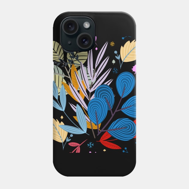 illustration of abstract colored flower Phone Case by 9georgeDoodle