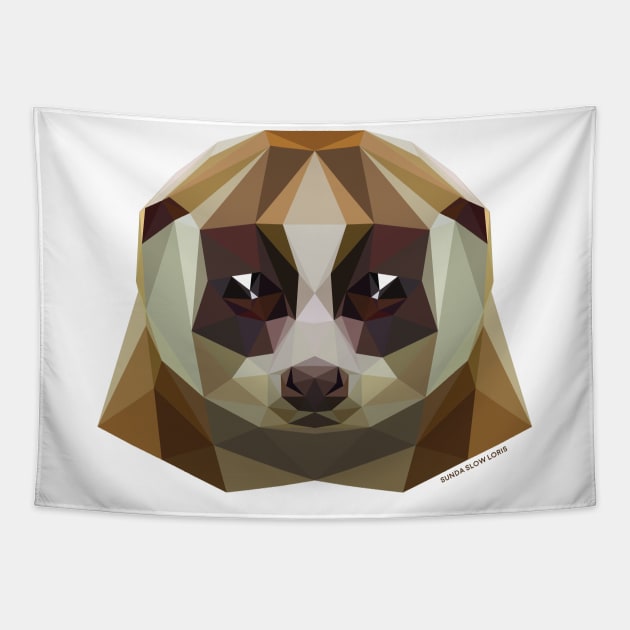 Sunda Slow Loris Tapestry by GeometricWildlife