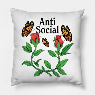 Anti Social Butterfly Pillow