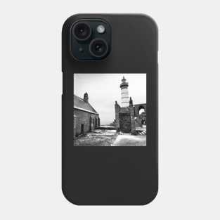 St Mathieu chapel and lighthouse in winter Phone Case