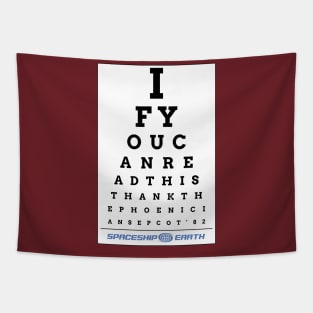 Epcot Eye Chart Tapestry