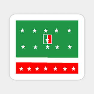 Italian Sportswear Design on White Background Magnet