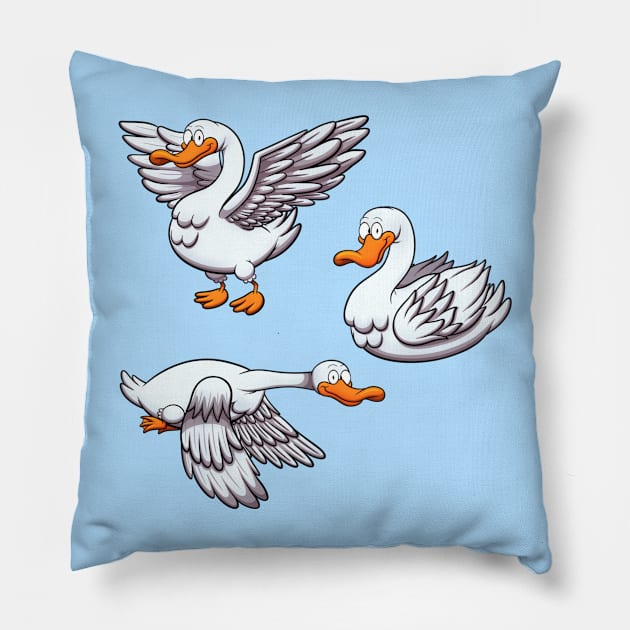 Goose Sticker Pack Pillow by TheMaskedTooner