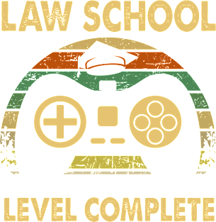 Vintage Law School Level Complete Last Day of School Shirts Magnet