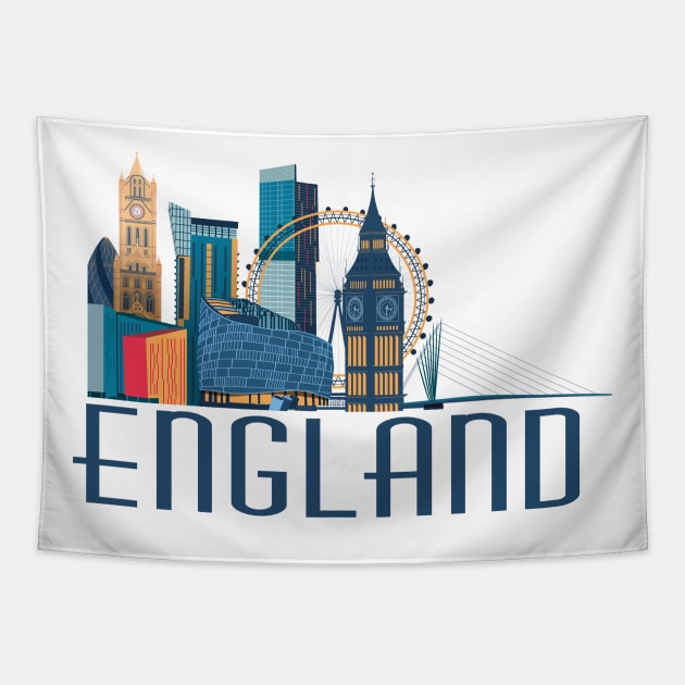 London skyline ,trip, travel, tourist , England lover design Tapestry by FelippaFelder