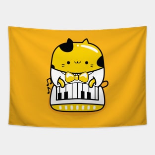 yellow cat pianist profession Tapestry