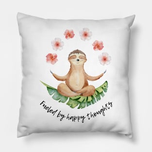 Fueled By Happy Thoughts Pillow