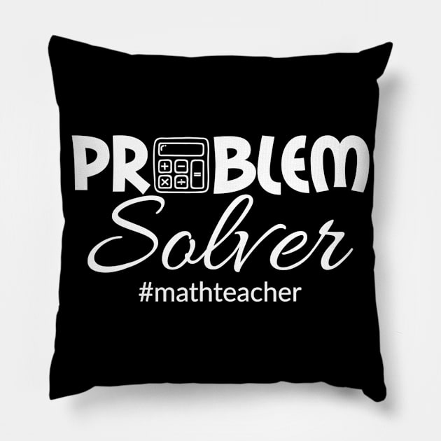 Math Teacher Problem Solver Calculator Nerd Smart Graphic Pillow by gogusajgm