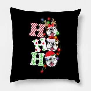 Ho Ho Ho Funny Christmas For Bulldog Lovers Pillow