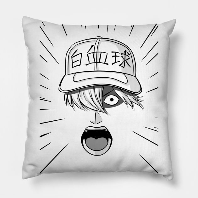 White Blood Cell Hataraku Saibou Pillow by Anime Access