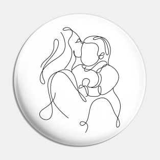 Women Day Line Art Minimal Pin