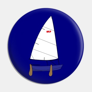 Naples Sabot Sailboat - Blue Pin