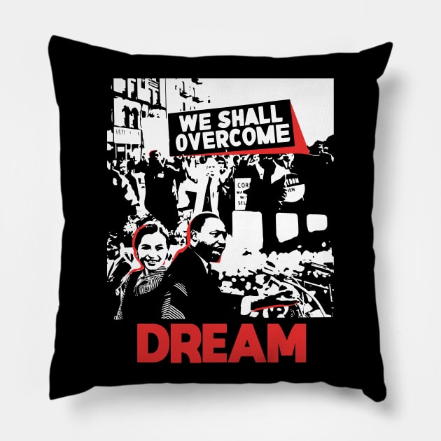 Rosa Parks - Martin Luther King - Dream Pillow by WaltTheAdobeGuy