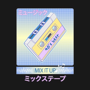 Mix Tape 90s Japanese Otaku Aesthetic Vaporwave Retro Art T-Shirt