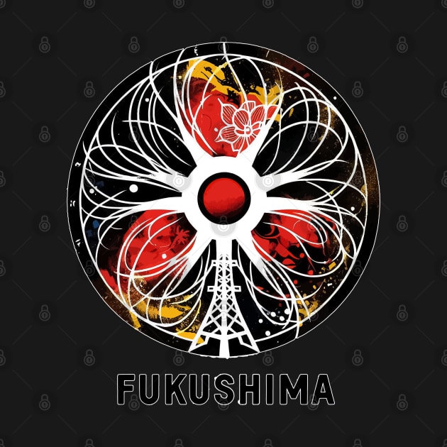 Floral Fukushima Nuclear Disaster Artistic Symbol by TomFrontierArt