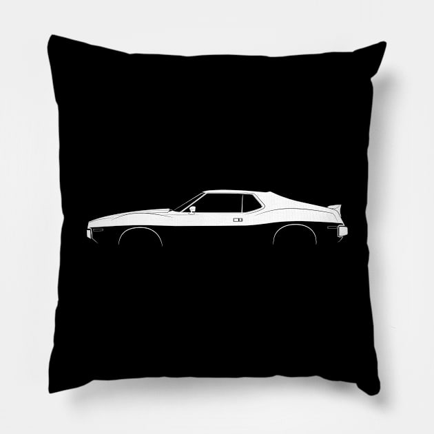 AMC Javelin AMX Silhouette Pillow by Car-Silhouettes