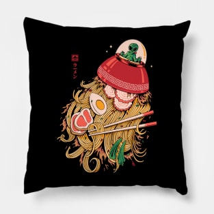 Alien Ramen Invasion Pillow