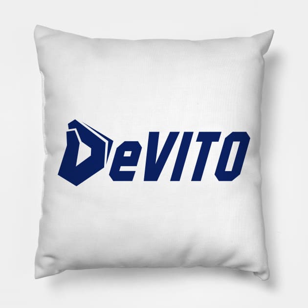 Tommy DeVito - Blue Pillow by JJFDesigns